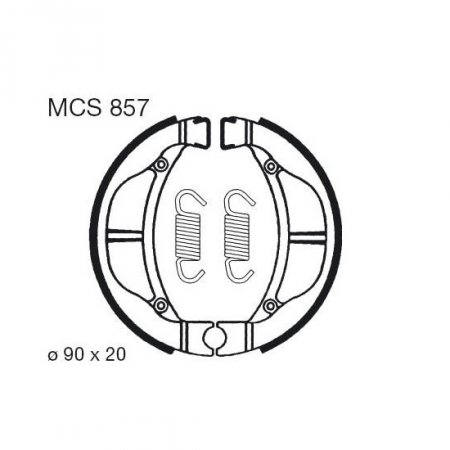 Būgninių stabdžių trinkelės LUCAS MCS 857